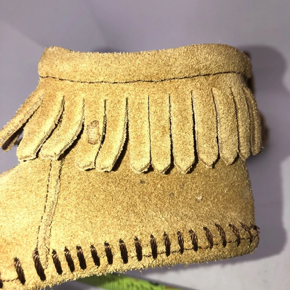 Infant MinneTonka Fringe Moccasins Booties Size 3